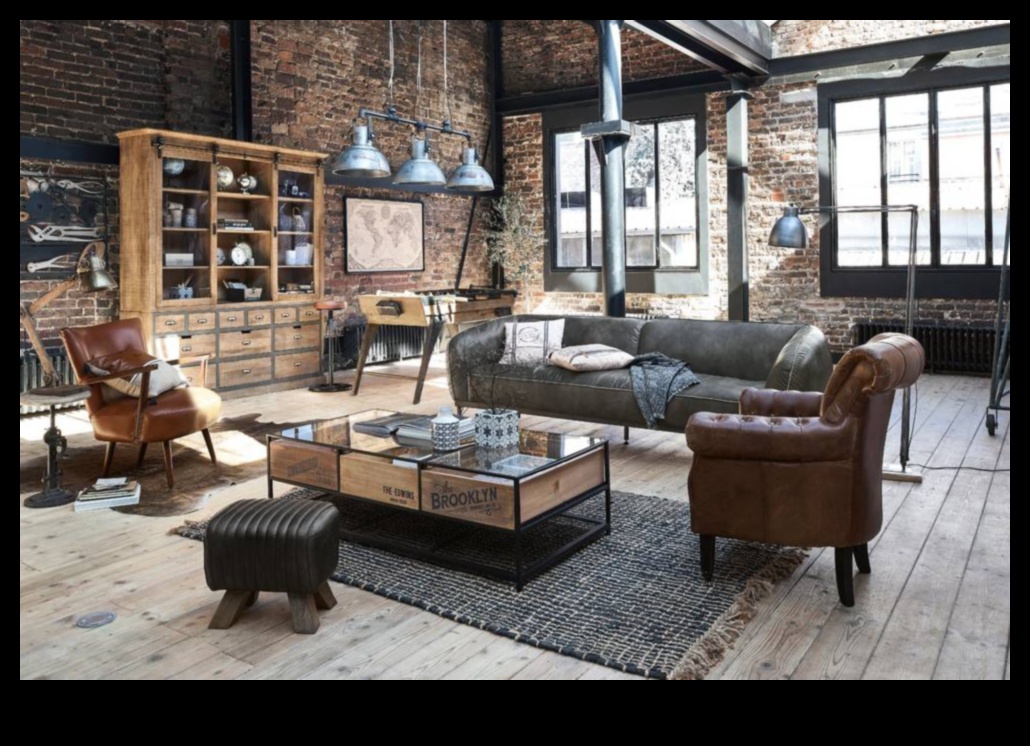 Industriāli elegants dzīvojamās istabas dekors Izskata ceļvedis 5 Kādas ir industriālās elegantās dzīvojamās istabas dekorēšanas idejas ar Urban Loft Vibes?