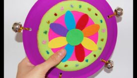 Izveicīgas bērnu papīra šķīvju tamburīnas: mūzikas instrumentu izveide